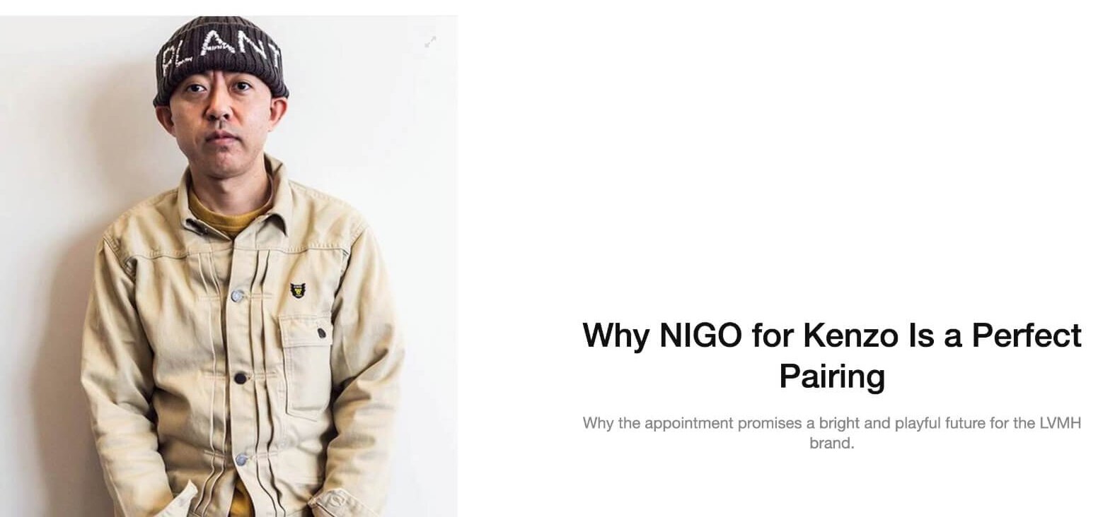 Nigo Is Exactly What KENZO Needs Right Now